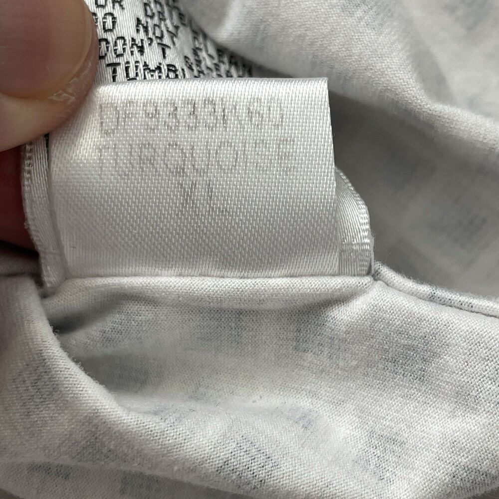 Bugatchi Shirt Mens XL Geometric Button Up 8 Way Stretch Long Sleeve White Gray - Picture 7 of 8